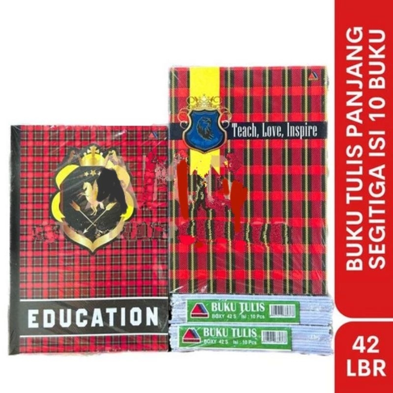 

Buku Tulis Panjang Segitiga 42 Lembar (1 Pack Isi 10 Buku)
