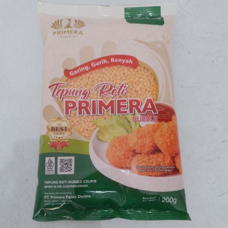 

Tepung roti Primera Bubble Crumb 200gr