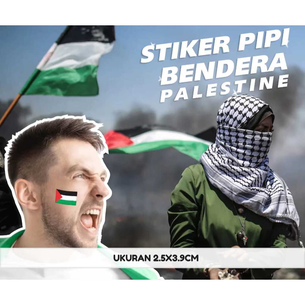 

80 PCS STIKER PIPI BENDERA PALESTINA