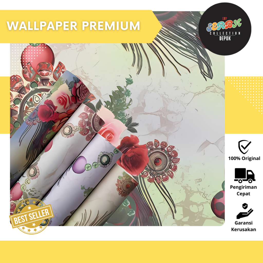 Wallpaper Murah/Wallpaper premium/Wallpaper bertekstur/Wallpaper tanpa lem