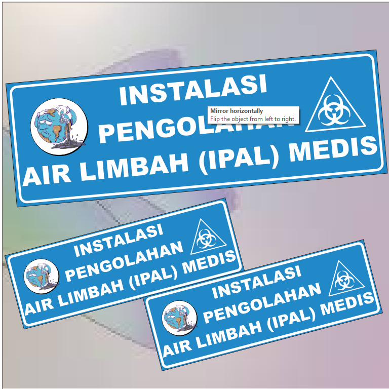 

Stiker instalasi pengolahan limbah medis (IPAL) waterproof