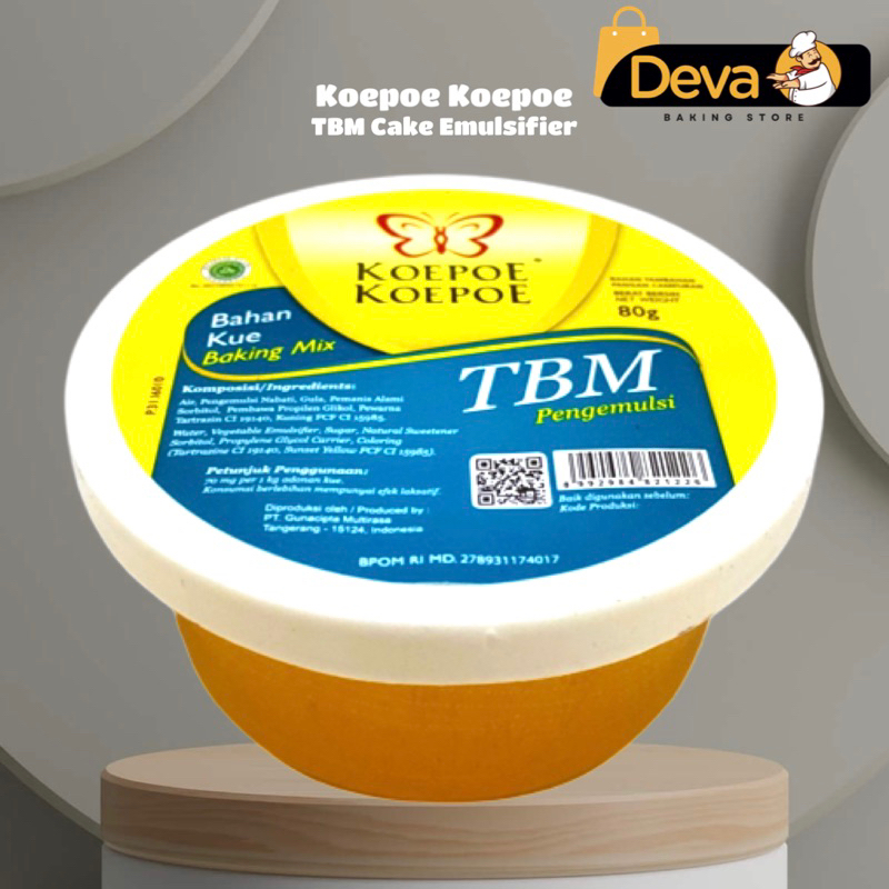 

Koepoe Koepoe TBM Cake Emulsifier - TBM Kupu Kupu Penstabil Kue 80gr