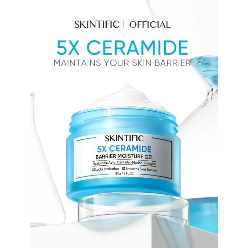 [READY SIAP KIRIM] SKINTIFIC 5X CERAMIDE BARRIER MOISTURE GEL 30 GRAM MOISTURIZER PELEMBAB WAJAH SIA