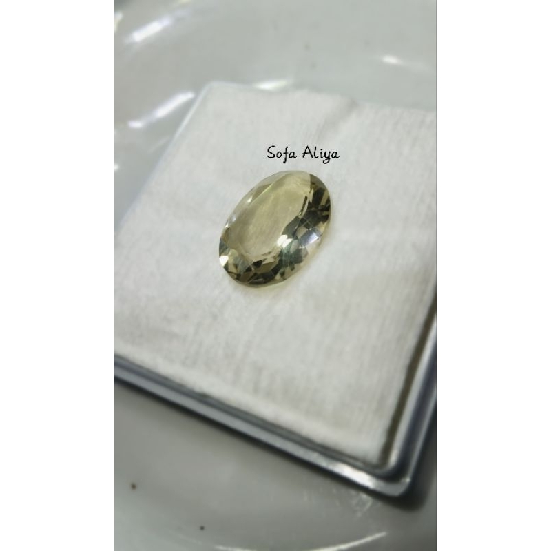 Batu Permata Lemon Topaz diCutting Asli