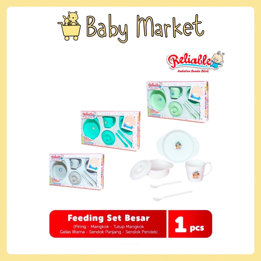Reliable Feeding Set Tempat Makan Besar RFS 5006 / Reliable Feeding Set Besar RFS 5001