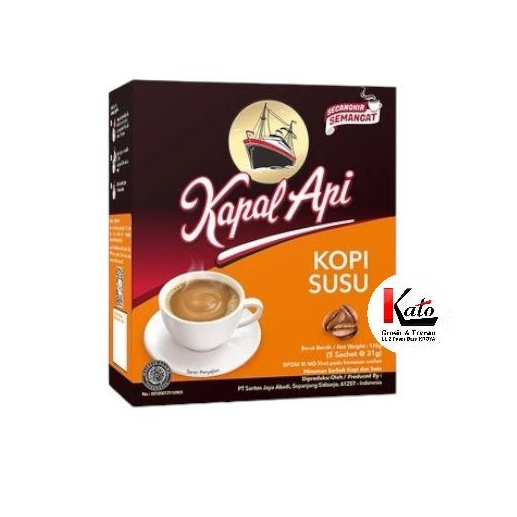 

Kopi Kapal Api Kopi Susu Box isi 5 Sachet
