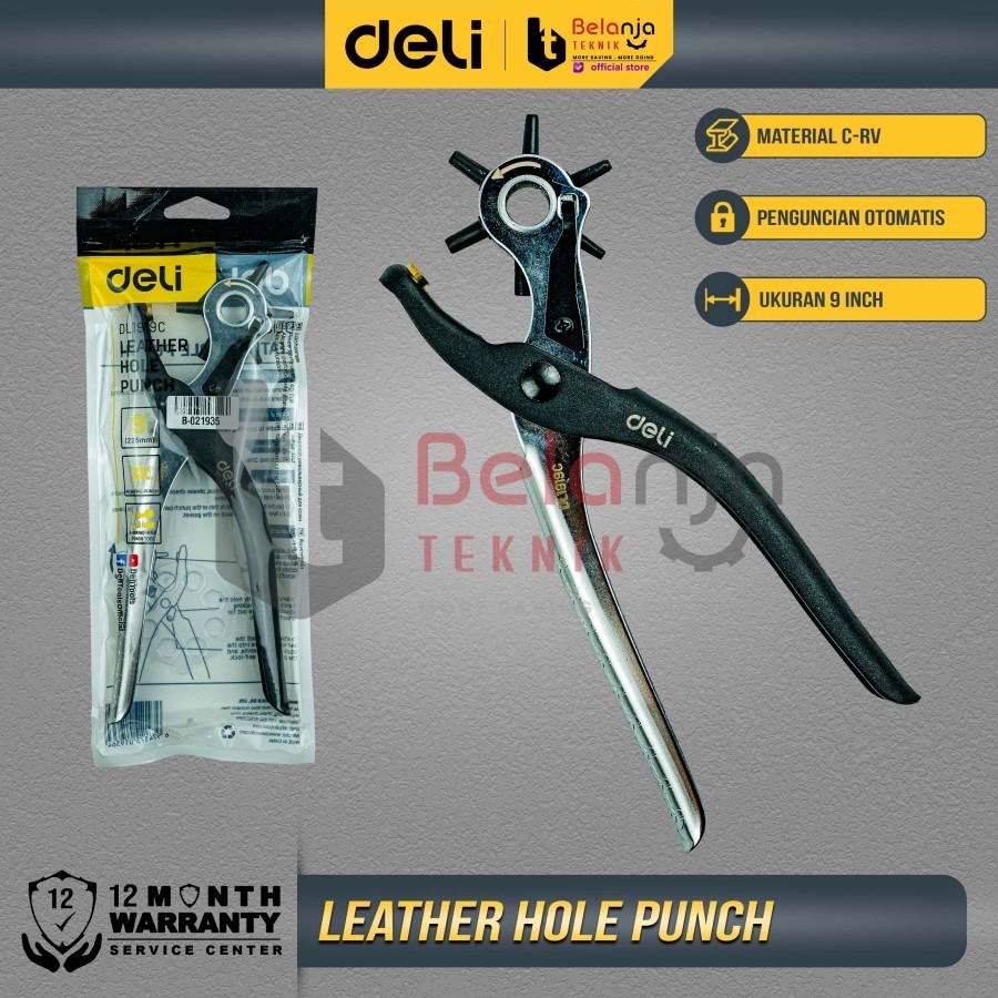 

Deli Hole Puncher Tang Pembolong Alat Pelubang Ikat Sabuk Gesper Kulit