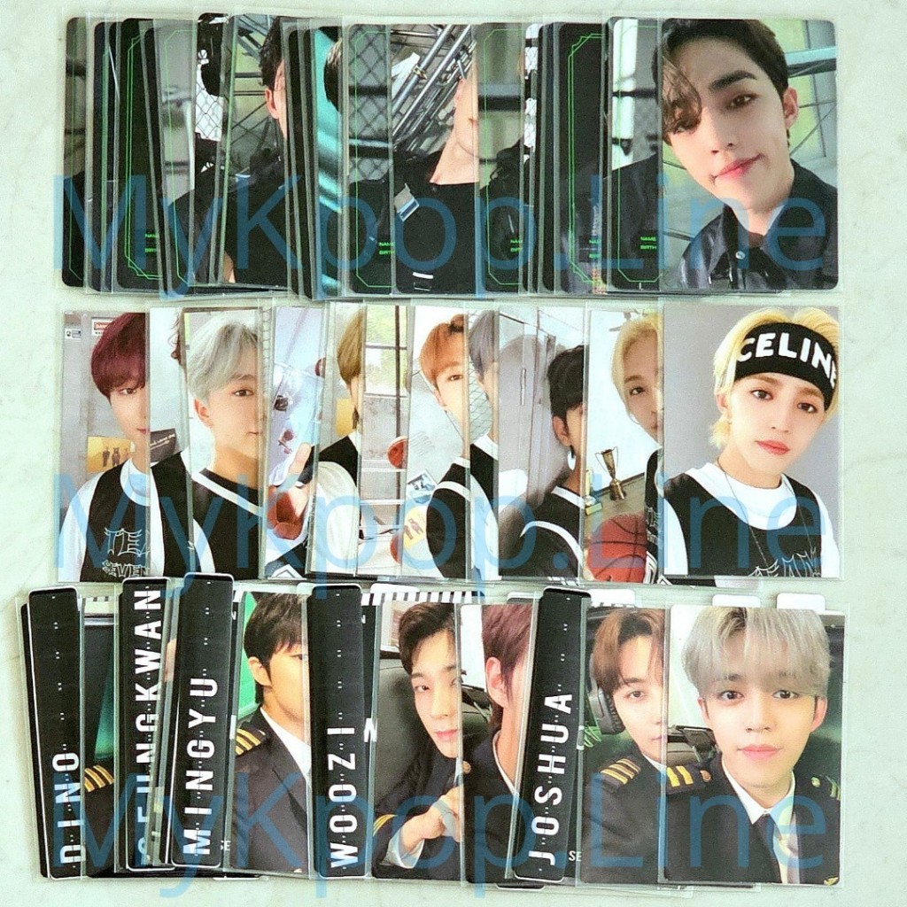 Seventeen Abas Pilot Gameboi Member Kit Photocard Basket SVT Official PC id sticker WOnwoo Woozi Min