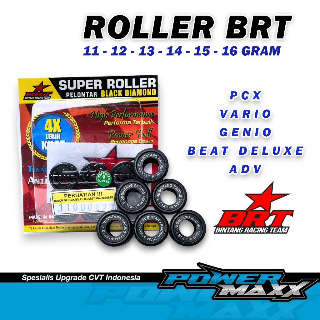 BRT - PCX -VARIO 125 - Roller BRT Racing Honda Genio - Beat Deluxe - Roller Black Diamond BRT