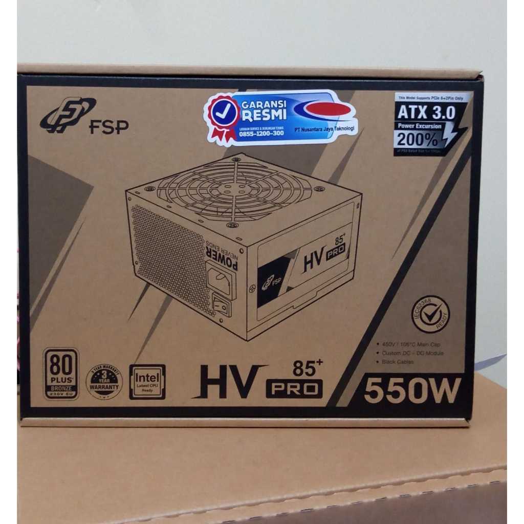 Power Supply FSP HV PRO 550W PSU FSP 85+ Bronze