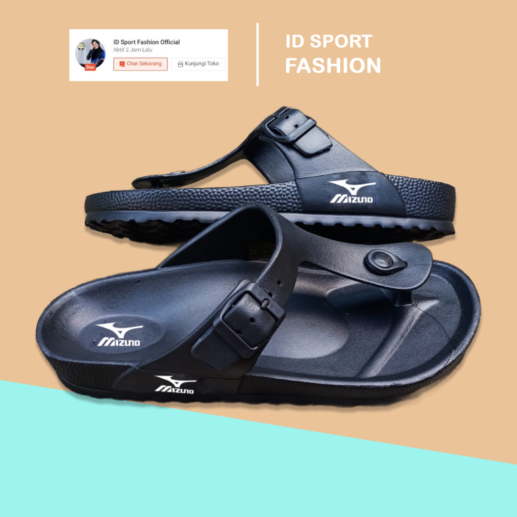 Sandal Jepit Pria Mizuno , Sendal Jepit Distro Kekinian , Sandal Casual Pria 100% Original , Sendal 