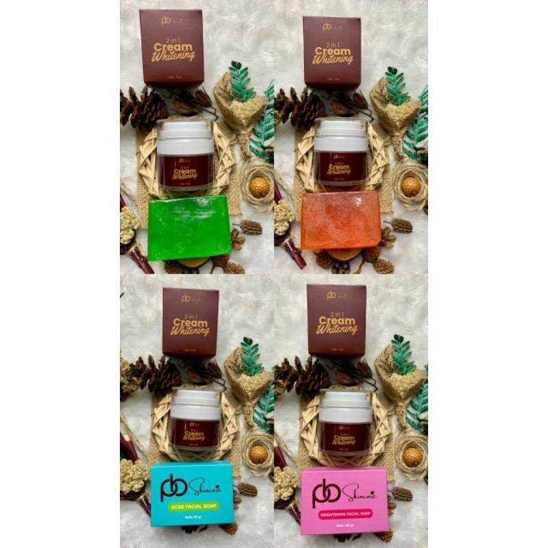 SEPAKET PB SKINCARE SEPAKET PUSFABELLUS ACNE / WHITENING GLOW 2IN1 CREAM WHITENING