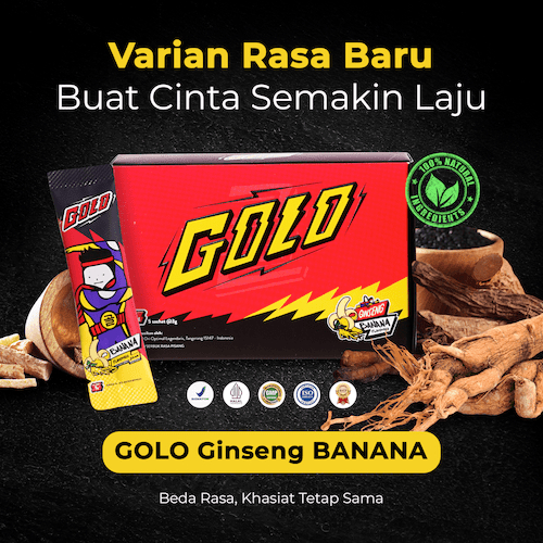 

Golo Ginseng 2 box isi 10 sachet rasa pisang