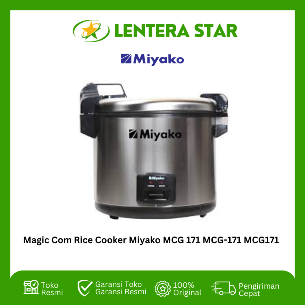 Magic Com Rice Cooker Miyako Jumbo 6 Liter MCG 171 MCG-171 MCG171