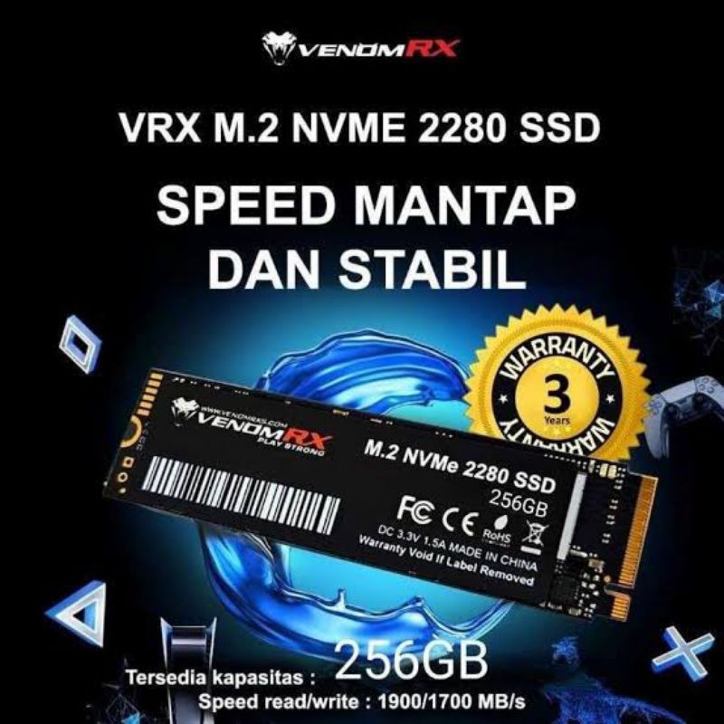 Venomrx SSD NVME 256GB 3.0 SSD Venomrx NVME 256GB SSD NVME 256GB SSD 256GB SSD Venomrx