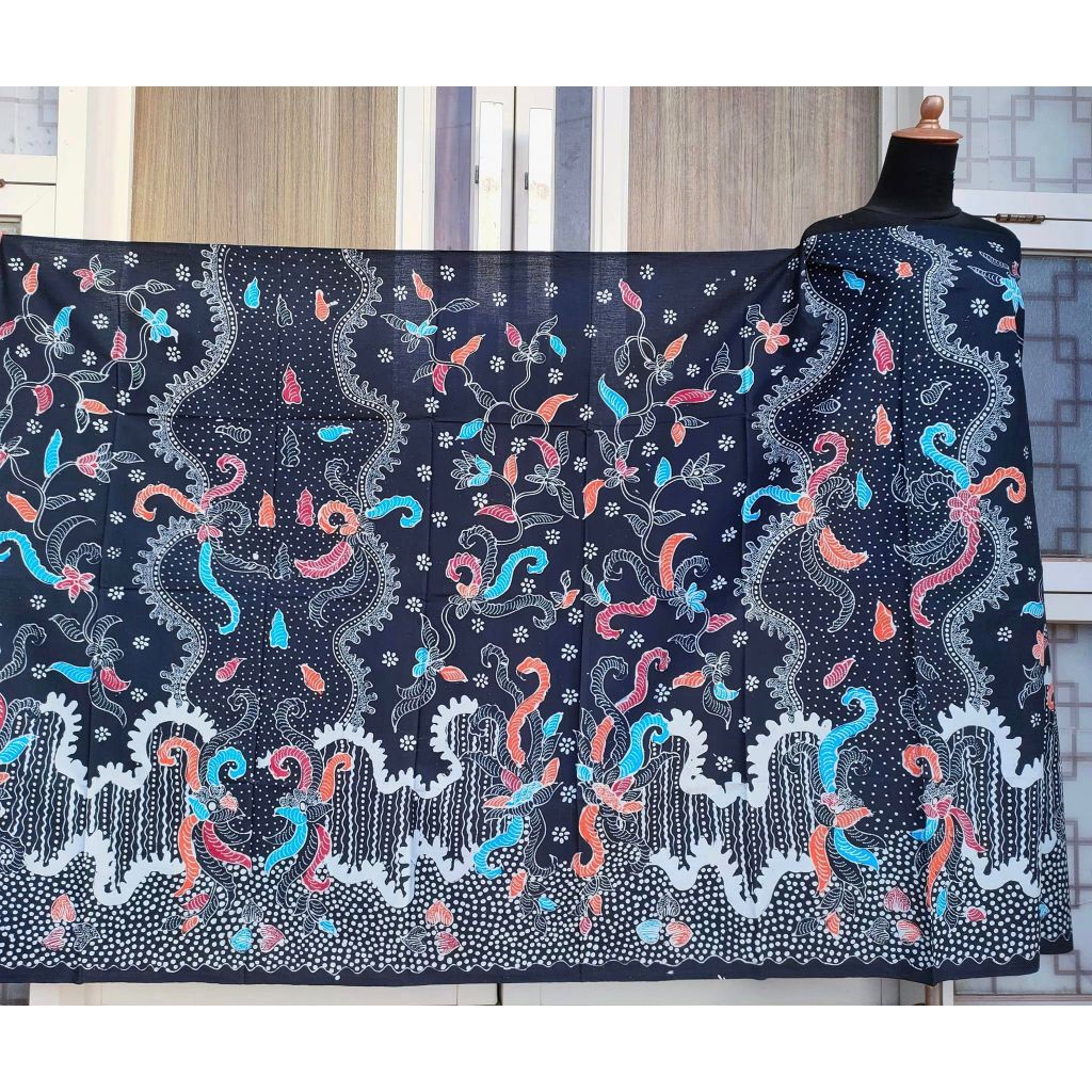 Batik Umiromlah 2710226 Bahan Kain Batik Full Tulis Asli Canting Pengrajin Madura Pamekasan Biru Don