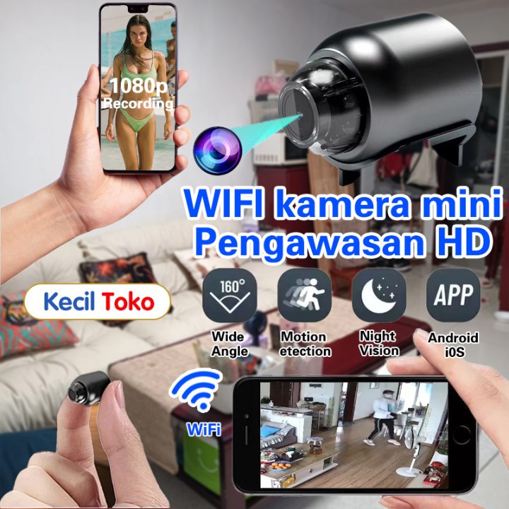 ✅【COD】Kamera WIFI mini HD 1080p camera cctv kamera kecil camera mini bluetooth Kamera Pengintai Mini