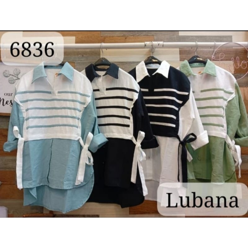 atasan kemeja wanita linen basic // baju katun linen wanita