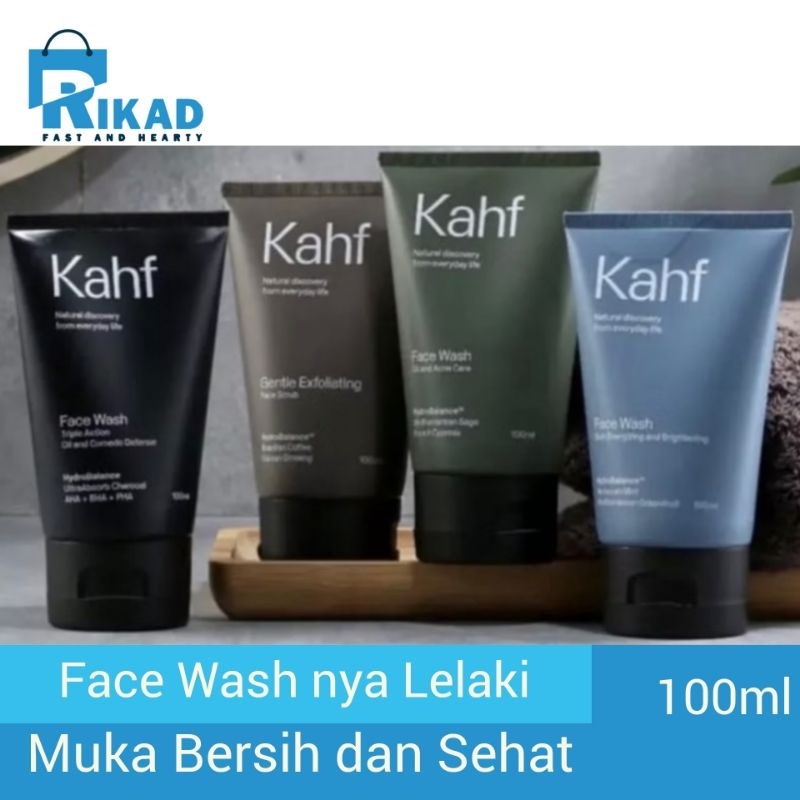 Kahf face wash 100ml - Sabun Cuci Muka Pria - Kahf Sabun Cuci Muka - Rikad Store