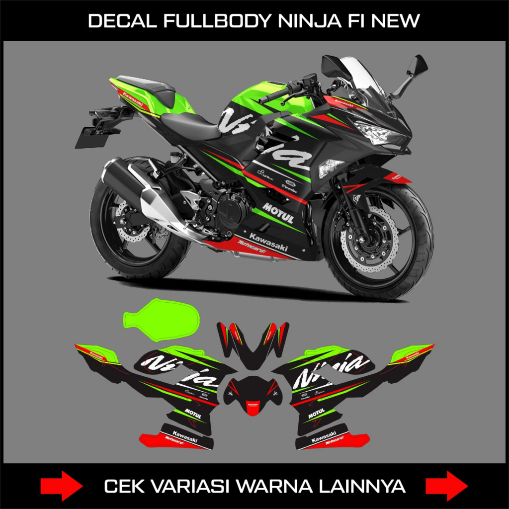 DECAL NINJA 250 FI BARU / STICKER FULL BODY MOTOR KAWASAKI ALL NEW NINJA 250 FI