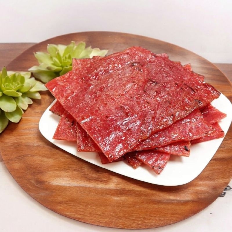 

Dendeng Babi Singapore Style / Bak Kwa TIAN ROU Tanpa MSG Dan Pengawet/ 100 Gram