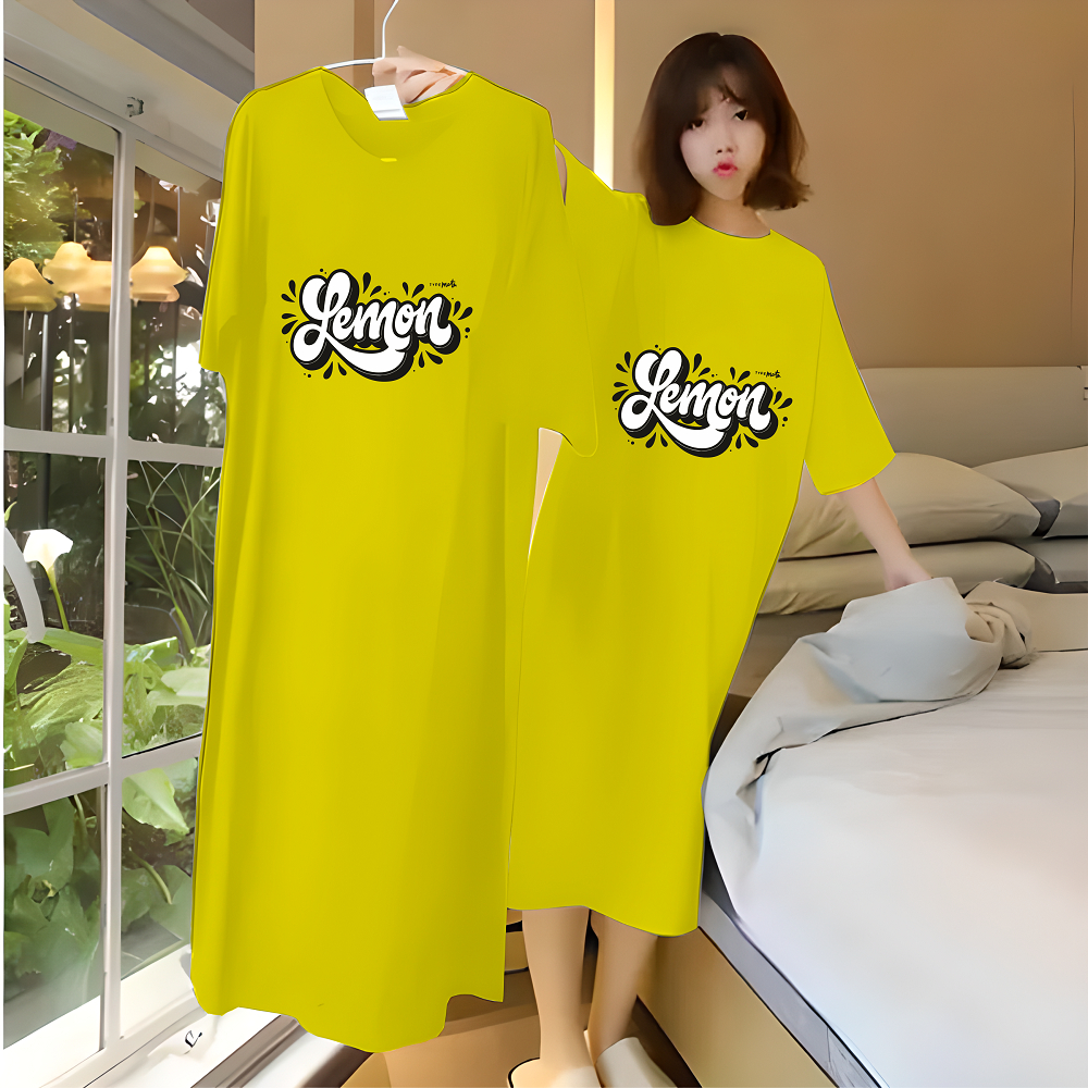 Lexander Dress Jumbo Lemon Daster Wanita Sehari hari