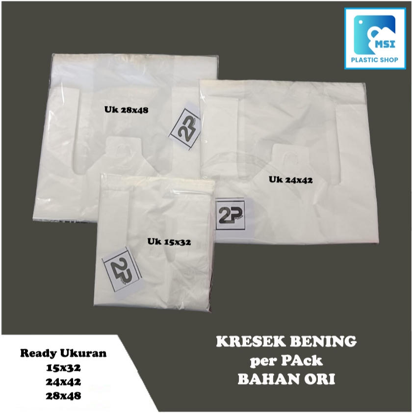 Kresek Bening Transparan | Bening & Transparan | uk. 15x32 ; 24x42 ; 28x48 | Per Pack