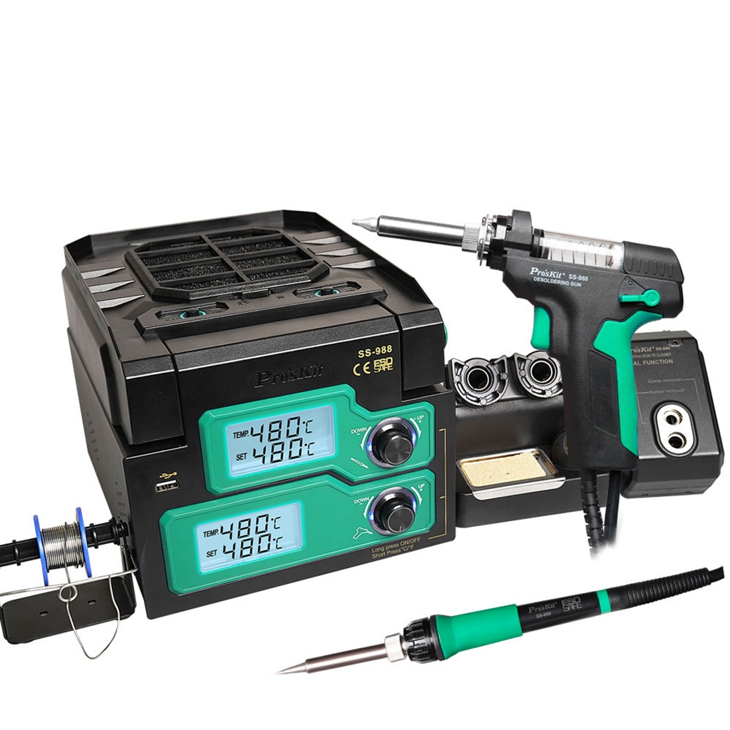 DESOLDER STATION PRO'SKIT SS-988B 6 IN 1 ORIGINAL