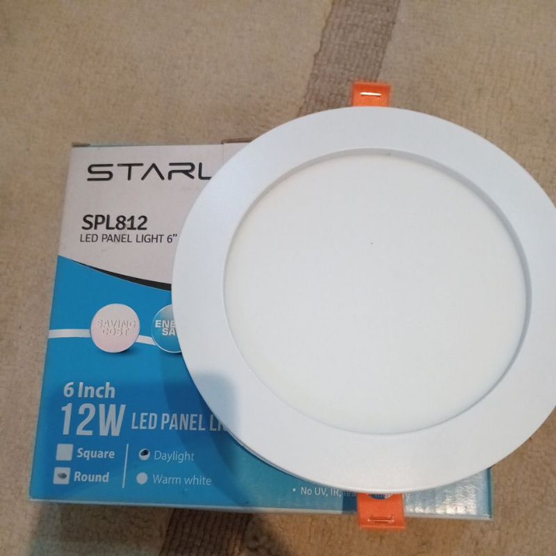 lampu starlux led panel bulat 12w 6inci, 6watt kotak 3,5inci