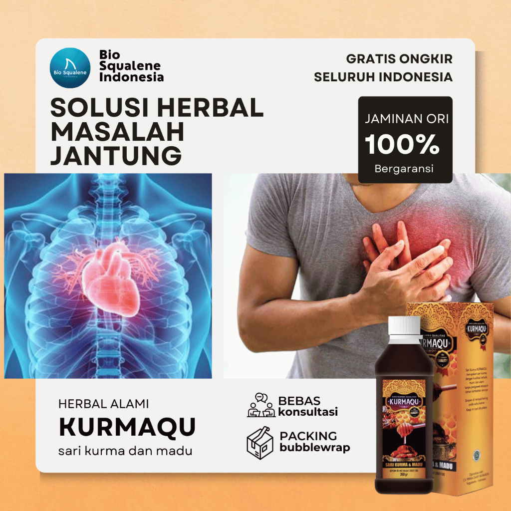 Obat Jantung Bengkak Dan Sesak Napas Jantung Lemah Hiperhidrosis Kurmaqu Sari Kurma Dan Madu 350G