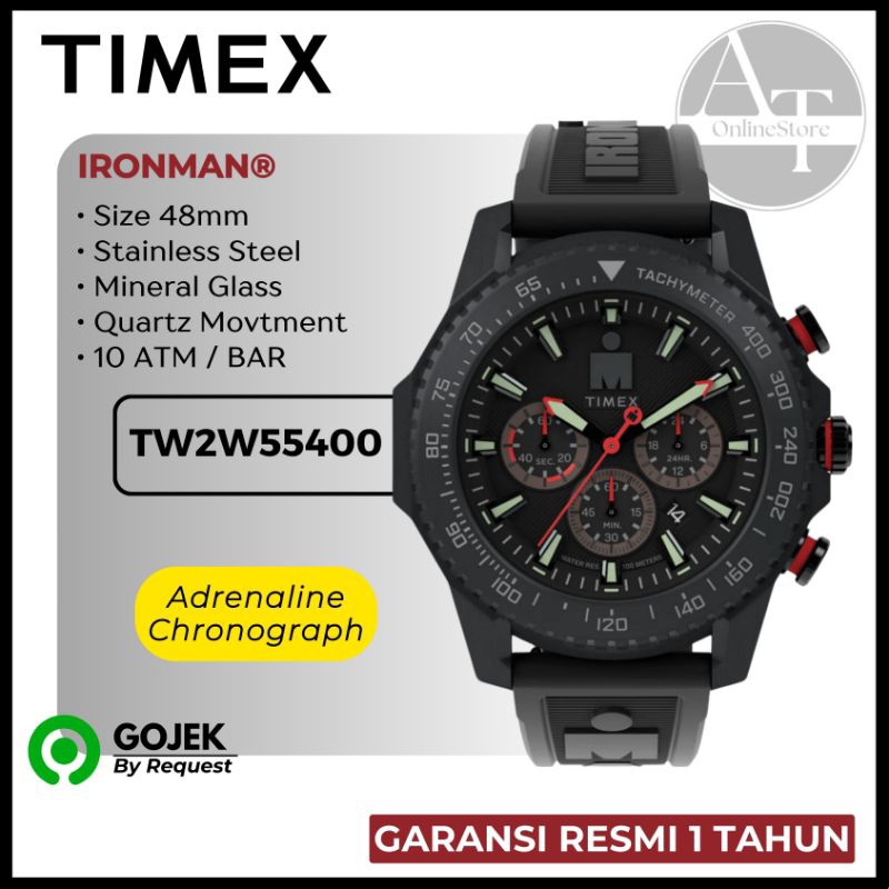 Jam Tangan Pria Timex TW2W55400 Ironman Adrenaline Chronograph ORIGINAL Resmi