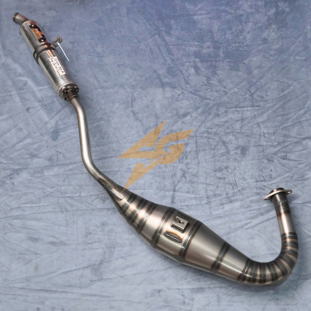 Knalpot AHAU Big Volume Cobra Plat Besi Kawasaki Ninja 150 R