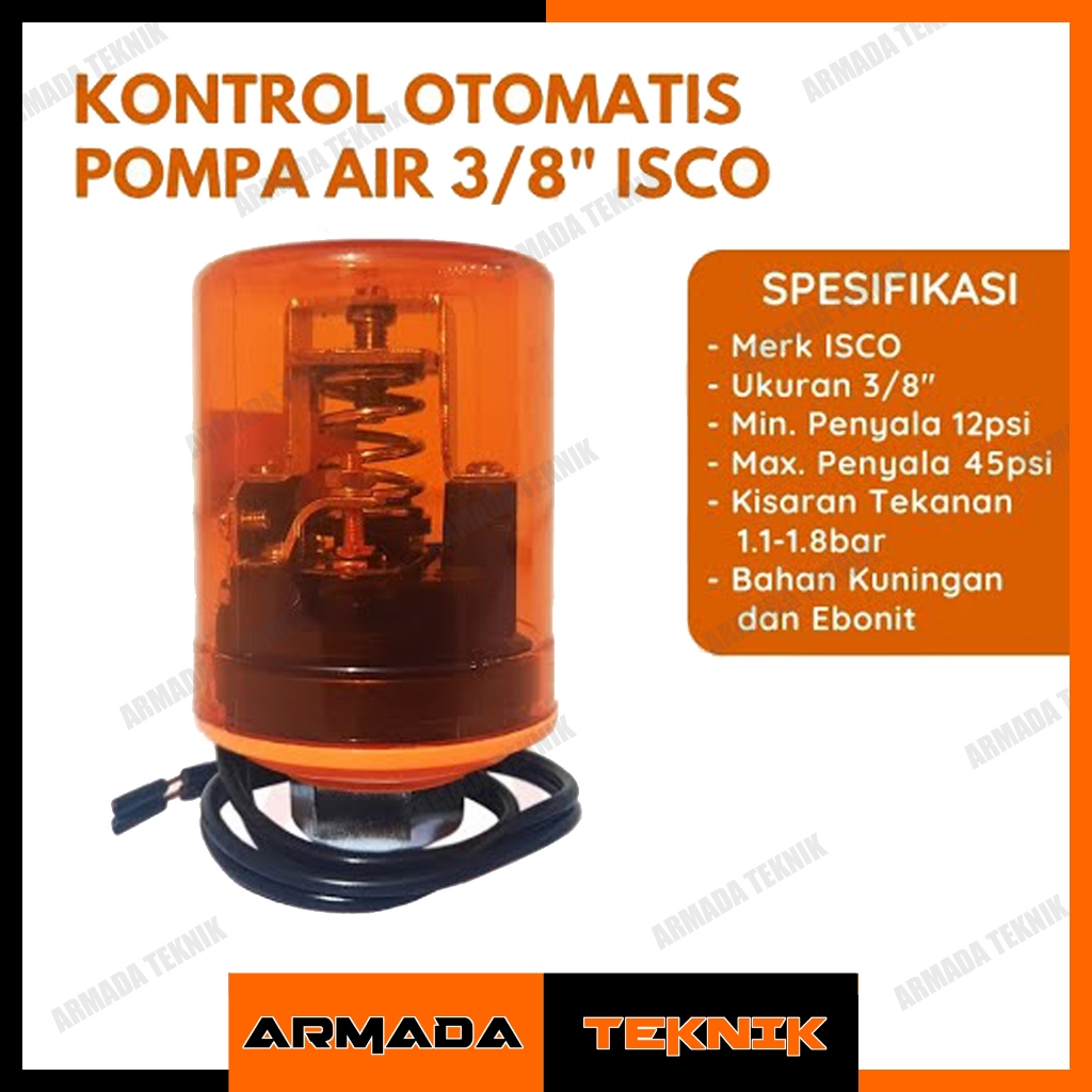 Otomatis Pompa Air 3/8" Merk Isco / Otomatis Pressure Switch Isco