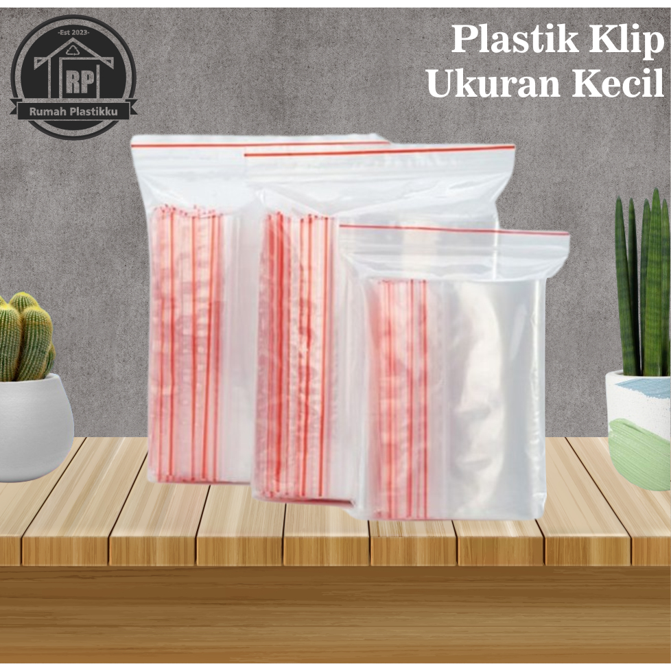 [Kecil] Kantong Plastik Klip Ziplock Bening / Ukuran Kecil