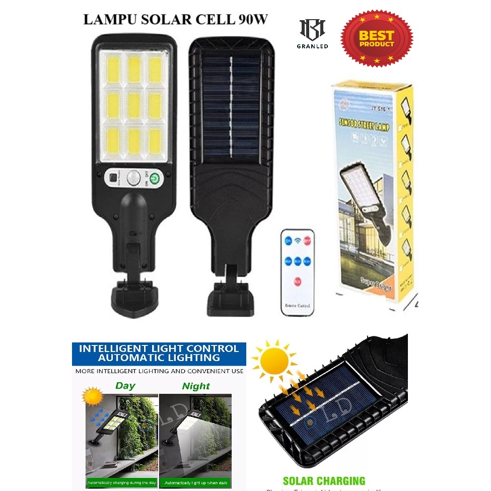 Lampu Jalan LED Solar Cell Outdoor Lampu Tenaga Surya 90w /solar sensor street lamp