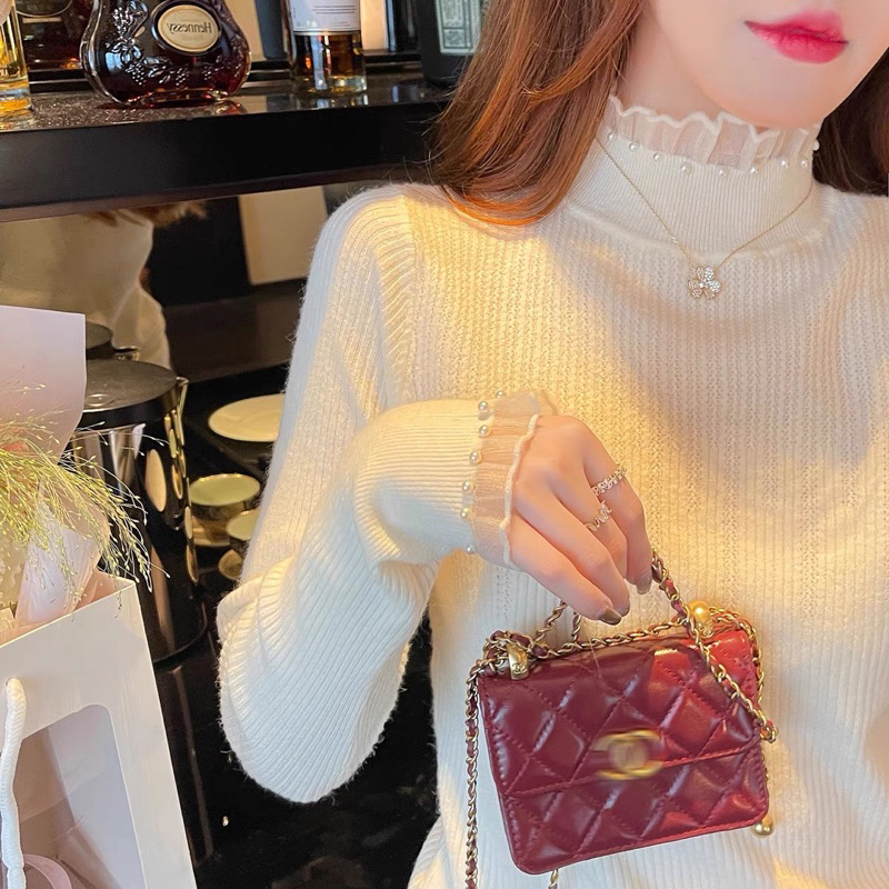 Baju Rajut Wanita ( MUTIARA ) Kaos Import Wanita Lengan Panjang