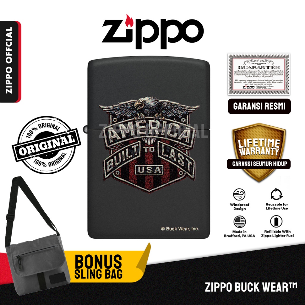 Zippo Buck Wear 46158™ | Garansi Lifetime | Original USA