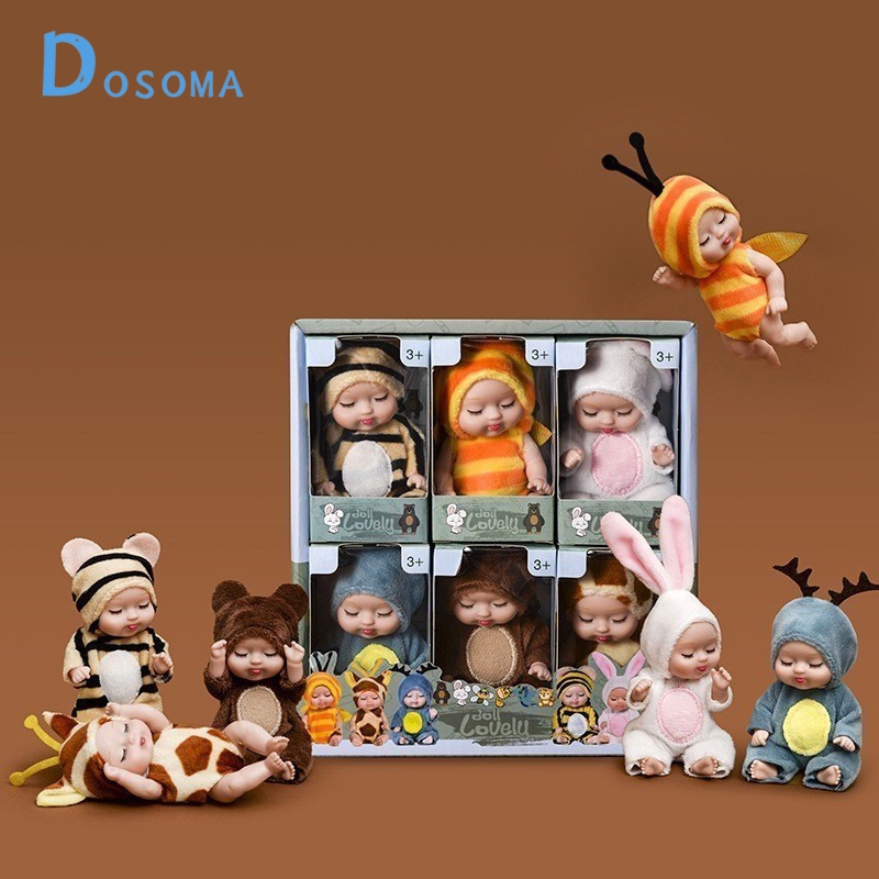 TERBARU  DOSOMA Mainan Boneka Bayi Super Mini Reborn/Newborn Perempuan Tidur Mini Lucu Mirip Asli