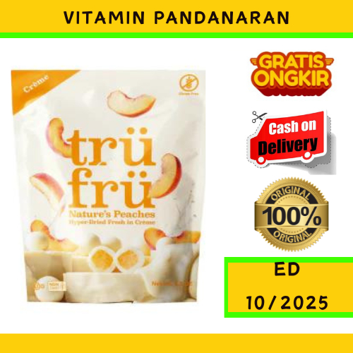 

Trufru Peaches & Crème Buah Peach dengan Coklat Putih 119 Gr Gluten Free