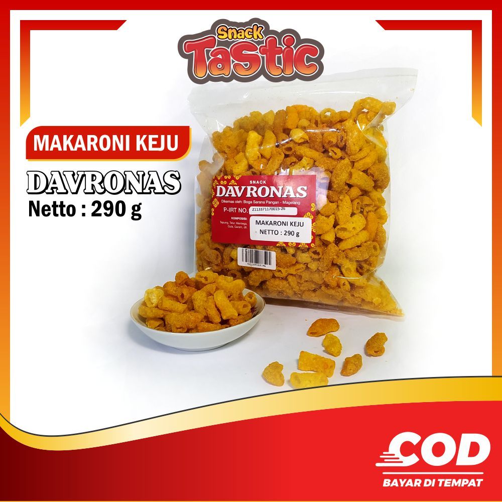 

MAKARONI KEJU DAVRONAS 290 Gr / camilan dan oleh-oleh khas Magelang