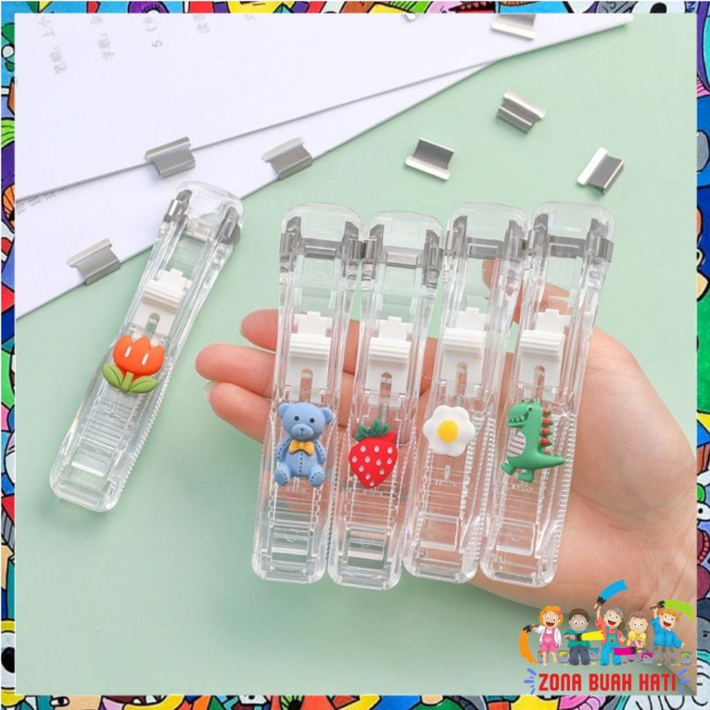 

ZBH Kliper Penjepit Kertas Stapler Dorong Paper Clips Poratble Stainless Steel Staples Otomatis