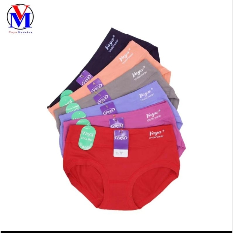 VAYA (6PCS) CELANA DALAM WANITA TIPE ART 232 VAYA SOFT ORIGINAL /KOLOR CEWEK WANITA VAYA SOFT