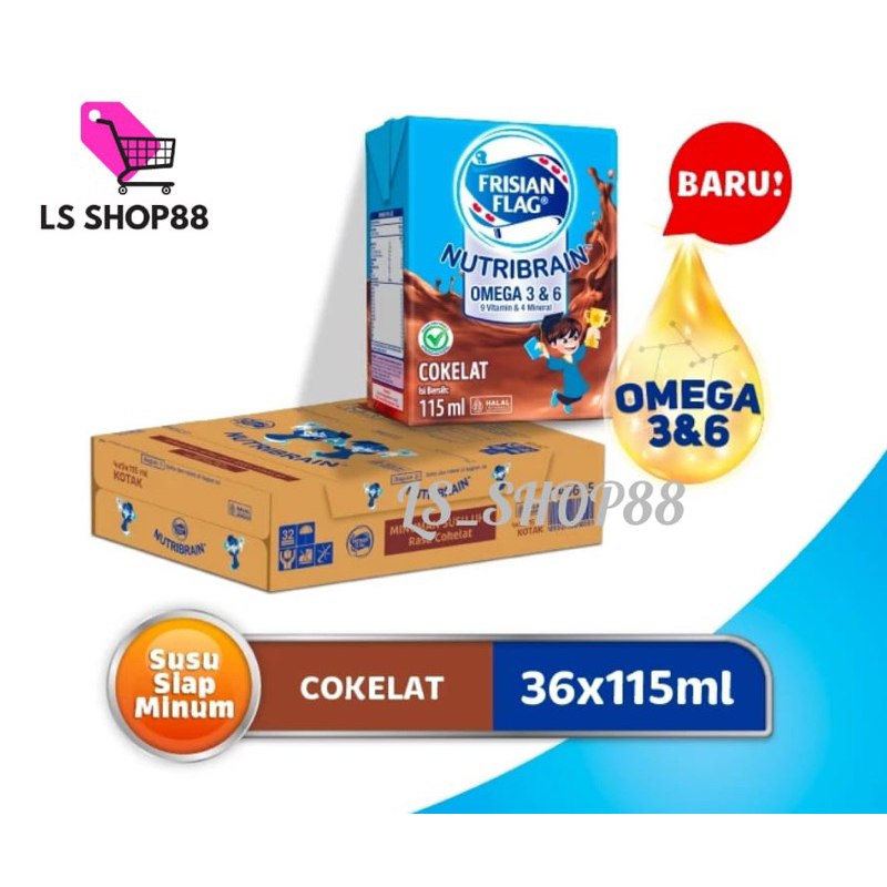 

New // Susu Frisian Flag Nutribrain Omega 110Ml Isi 36Pcs // 100% Original