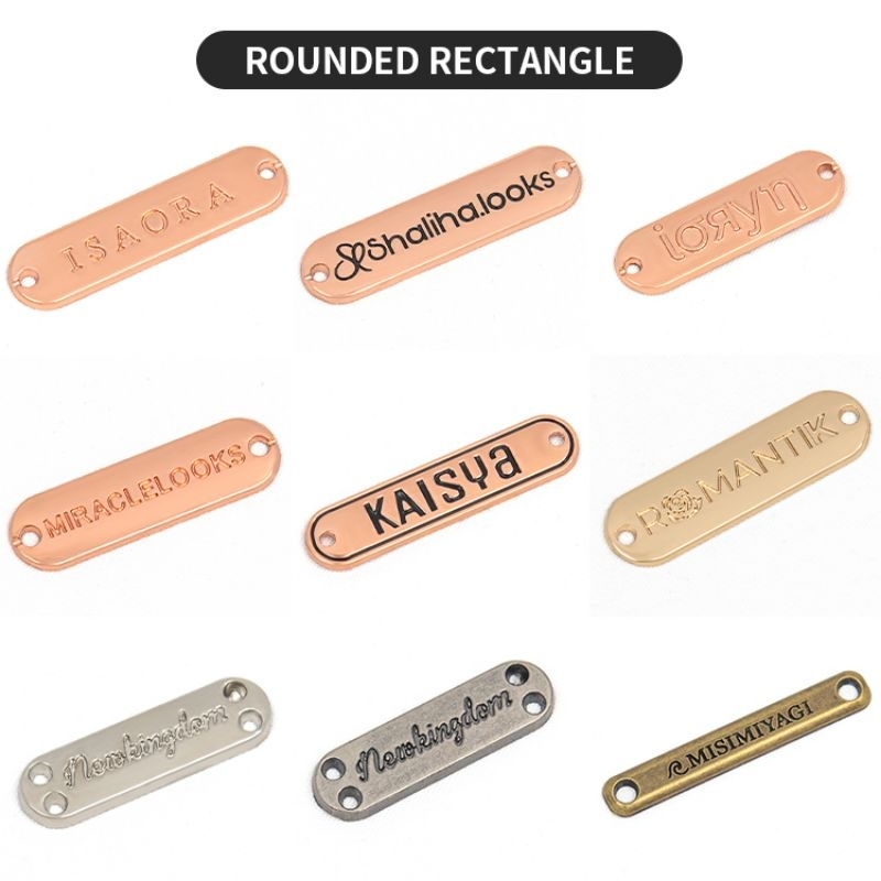 

Label Plat Premium Bahan Zinc Alloy Import, Label Hijab, Label Gamis, Label Pakaian, Label Metal, Label Besi, Label Plat Custom Murah