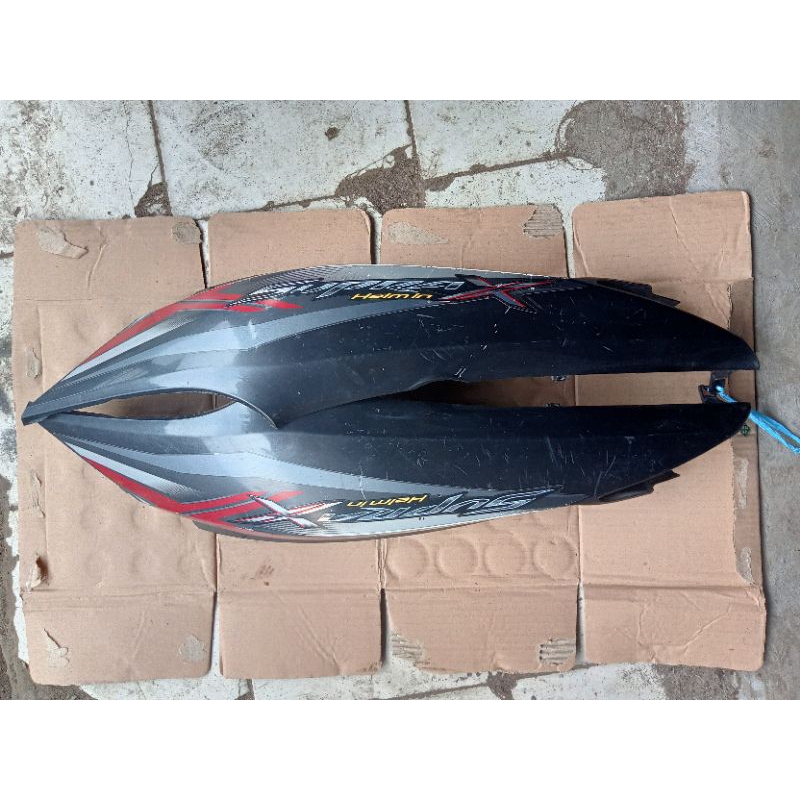 cover body belakang Honda supra x 125 helm in original copotan