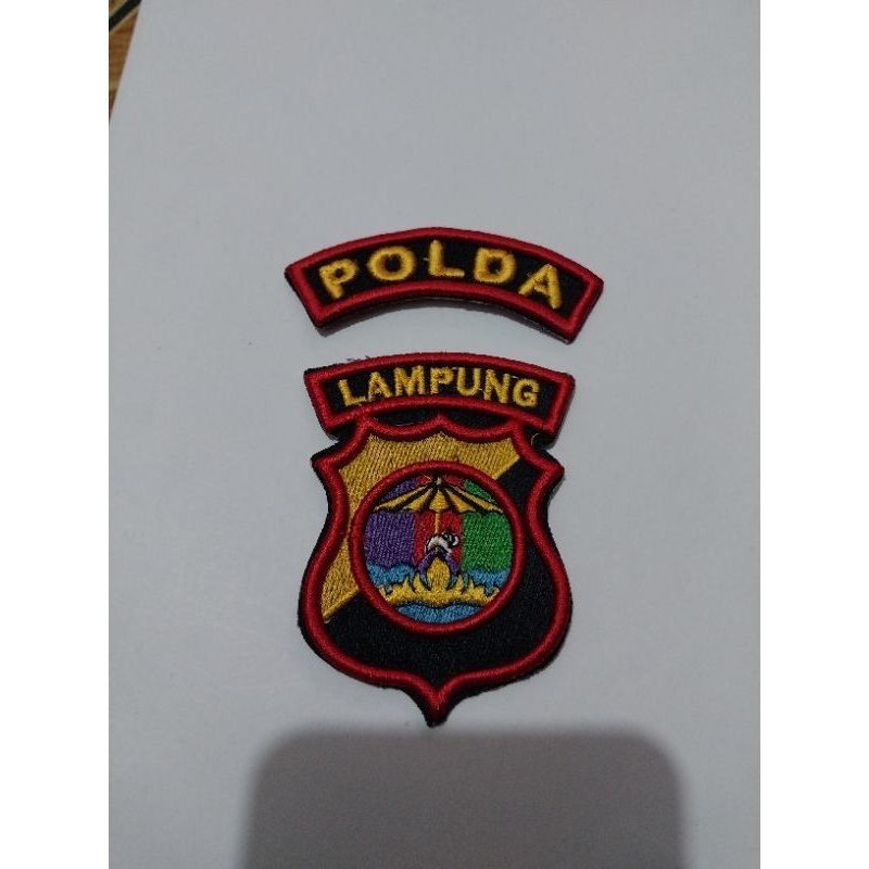 LOGO POLDA LAMPUNG BORDIR TIMBUL