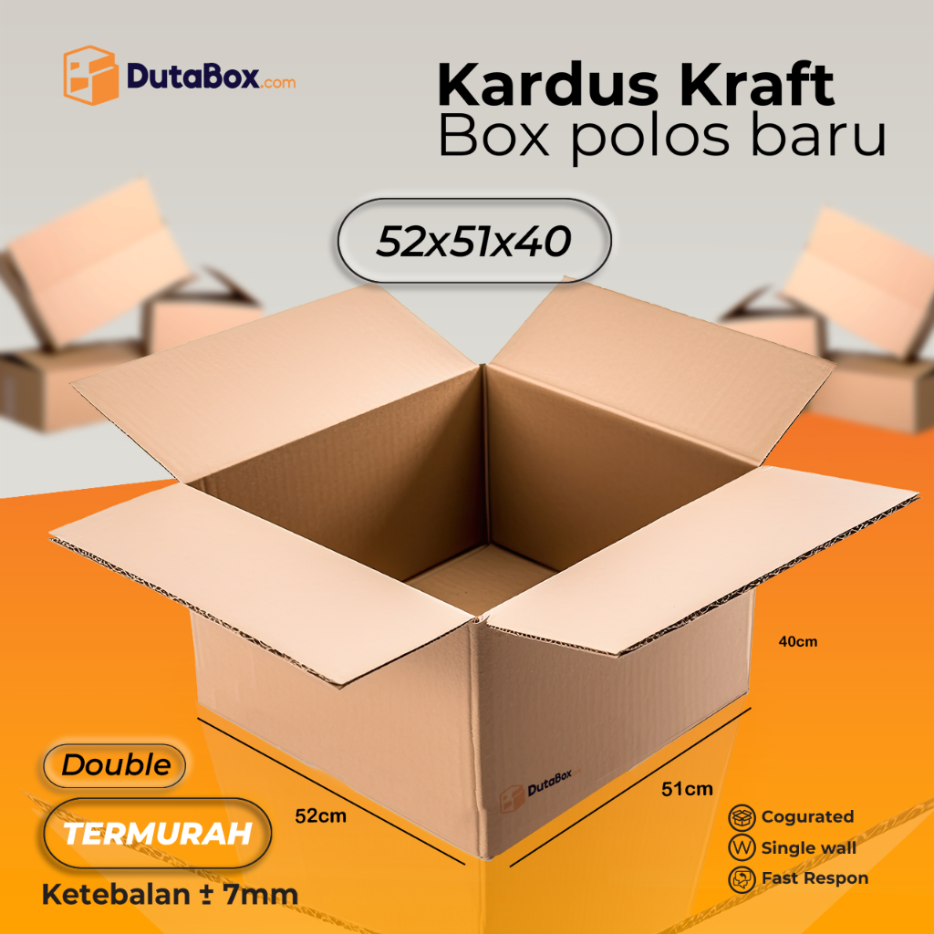 

Kardus Box Baru 52x51x40 ( Double Wall ) Kardus packing