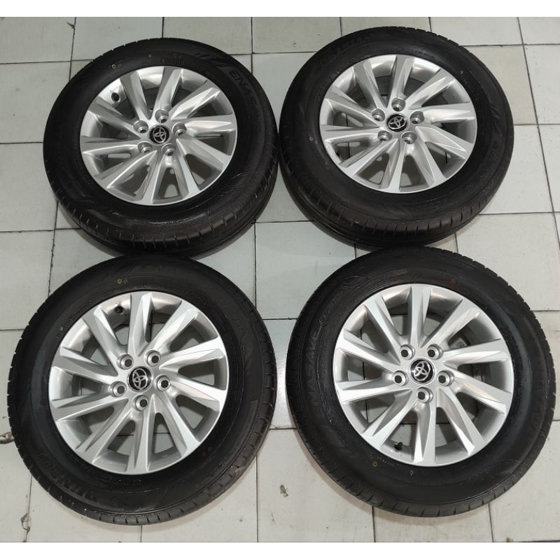Velg pelek mobil Second murah oem Toyota Zenix ring 16 ban Dunlop enasave