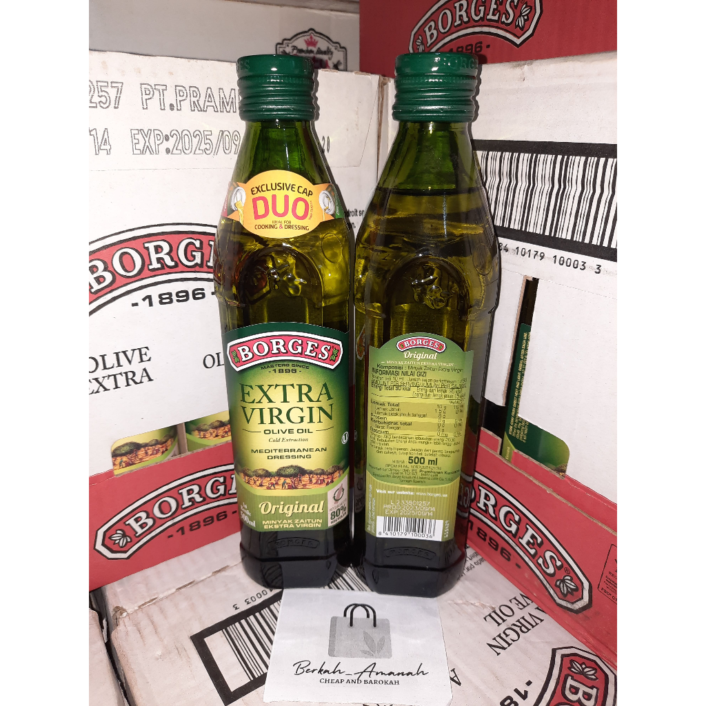 

EVOO Minyak Zaitun BORGES Extra Virgin Olive Oil 500ML | Borges 500 ML ( Izin POM )