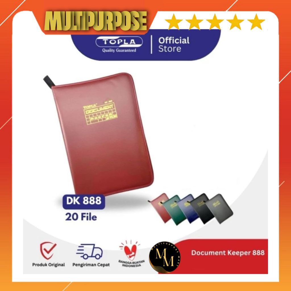 

(ISI 20 LEMBAR) TOPLA DOKUMEN KEEPER 888 / MAP IJASAH KULIT ANTI AIR / MAP FILE RESLETING /MAP DOKUMEN DK 888